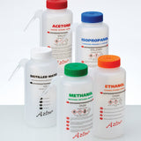 WASHBOTTLES LDPE INTEG. SPOUT LABEL "DIST. WATER" 500ML PK 5