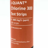 Test strips J-Quant Chlorine range 0, 1000, 2500, 5000, 7500, 10000mg/l pk. 100