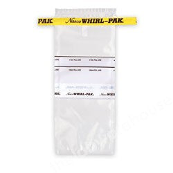 WHIRL-PAK BAGS PE 118ML 185 X 75MM FLAT WIRE PANEL PK.500