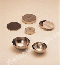 BASIN NICKEL FLAT BOTTOM WITH DROP-ON COVER AND KNOB 40ML