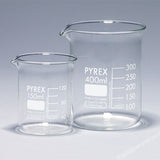 BEAKER PYREX GLASS LOW FORM GRADUATED WITH SPOUT 150ML