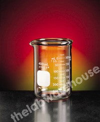 BEAKER PYREX GLASS HEAVY DUTY LOW FORM WITH SPOUT 400ML