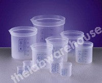 BEAKER AZLON PP LOW WITH GRAD'S AND SPOUT 50ML