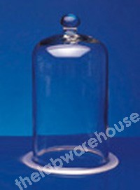 BELL JAR GLASS KNOB TOP 300X200MM