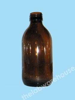 BOTTLES AMBER GLASS ALPHA SIROP 28MM NECK NO CAP 300ML PK.51