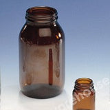 POWDER BOTTLES AMBER GLASS NO CAP 100ML PK.72