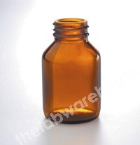 TABLET BOTTLES AMBER GLASS NO CAP 3OZ/100ML PK.64