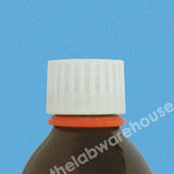 TAMPER-EVIDENT CAPS WHITE/RED PP FOR ROPP 28MM NECK PK.100