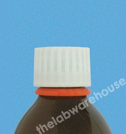 TAMPER-EVIDENT CAPS WHITE/RED PP FOR ROPP 28MM NECK PK.100
