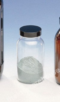 POWDER BOTTLES CL. GLASS BLACK CAP/PVDC WAD 250ML PK.42