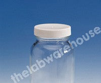 POWDER BOTTLES CL. GLASS PP WADLESS CAP 4OZ PK.80