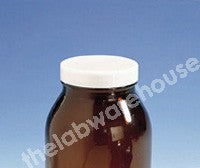 POWDER BOTTLES AMB. GLASS PP WADLESS CAP 4OZ PK.68