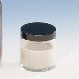 OINTMENT JARS CLEAR GLASS BLACK CAP 60ML PK.72