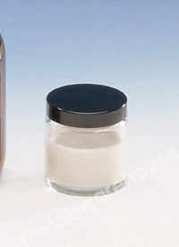 OINTMENT JARS CLEAR GLASS BLACK CAP 60ML PK.72