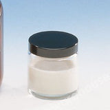 OINTMENT JARS CLEAR GLASS BLACK CAP 120ML PK.63