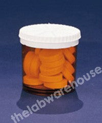 VIALS AMBER POLYST. WITH PE PUSH ON CAP 60ML PK 100