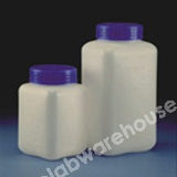 BOTTLE HDPE SQ. SHAPE W/MOUTH WITH PE CAP AND SEAL 1L