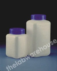 BOTTLE HDPE SQ. SHAPE W/MOUTH WITH PE CAP AND SEAL 2L