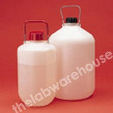 BOTTLE PE MED. WALL HEX. SHAPE HANDLE AND SCREWCAP 5L