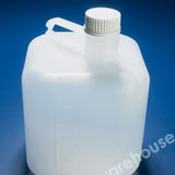 BOTTLE AZLON OCTAGONAL PP H/DUTY W/MOUTH & HANDLE 10 LITRES