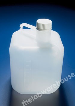 BOTTLE AZLON OCTAGONAL PP H/DUTY W/MOUTH & HANDLE 10 LITRES