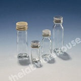 BOTTLES CLEAR GLASS BIJOU 7ML ALU. CAP/RUBBER WAD PK 288