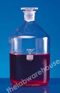 REAGENT BOTTLE PYREX N/MOUTH WITH GLASS STOPPER 1L