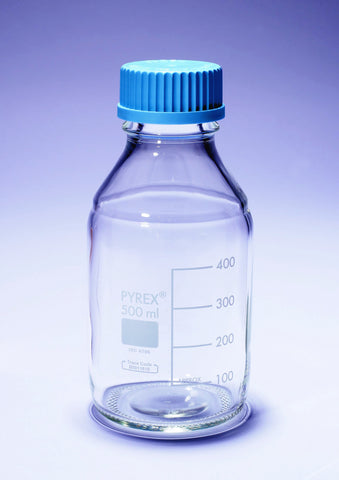 REAGENT BOTTLE PYREX W/MOUTH 32MM CAP AND CLEAR RING 50ML