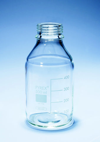 REAGENT BOTTLE PYREX W/MOUTH NO CAP OR RING 25ML