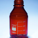 REAGENT BOTTLE AMBER PYREX W/MOUTH NO CAP OR RING 25ML