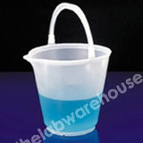 BUCKET NATURAL PP WITH SPOUT AND HANDLE 15L CAP. X 1L GRADS