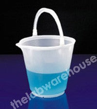BUCKET NATURAL PP WITH SPOUT AND HANDLE 12L CAP. X 1L GRADS
