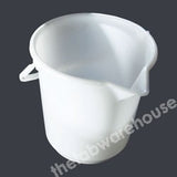 BUCKET WHITE PE WITH HANDLE 10.5L X 0.5L GRADUATIONS