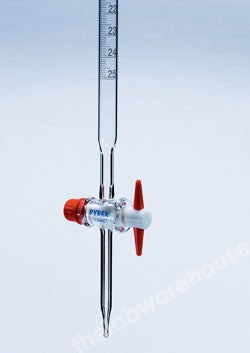 BURETTE PYREX CLASS AS WKS CERT. PTFE S/COCK 50X0.10ML