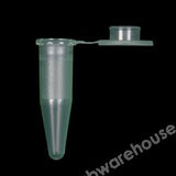 MICROCENTRIFUGE TUBES 1.5ML PP W/PLUG CAP GREEN PK.1000