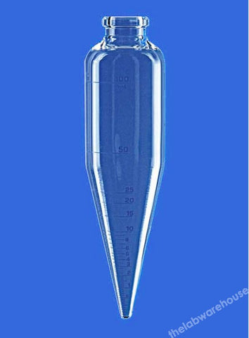 CENTRIFUGE TUBE BORO. GLASS CON. W/O CAP 100ML GRAD. PK 1