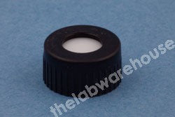 SCREW CLOSURES BLACK PE WITH PTFE/SIL RUBBER SEAL PK1000