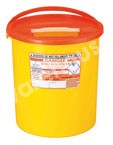 SHARPS BIN PP WITH SNAP TIGHT SHUTTER LID 7.0L