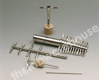 CORK BORER NICKEL PLATED BRASS 4.1 TO 10.3MM SET OF 6