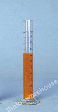 CYLINDER BLAUBRAND DURAN CL.A GRAD., SPOUT, HEX. FOOT 50ML