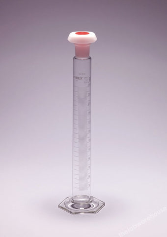 CYLINDER PYREX CL.B GRAD. PE STOPPER AND GLASS FOOT 10ML