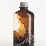 RESERVOIR BOTTLE RD. PATTERN AMBER GLASS PLASTIC COAT 2500ML