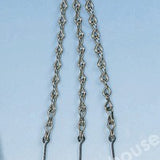CHAINS/HOOKS 3 ON ONE RING NICKEL PLATED