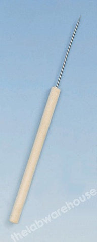 NEEDLE ST./STEEL STRAIGHT IN WOODEN HANDLE