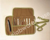 DISSECTING SET 11 PIECE ST./STEEL IN CANVAS ROLL WALLET