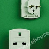 ADAPTER PLUG 2 ROUND PIN SCHUKO PLUG TO UK 13A 3-PIN SOCKET