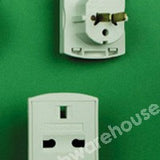 ADAPTER PLUG 2 FLAT/ANGLE PIN PLUG TO UK 13A 3-PIN SOCKET