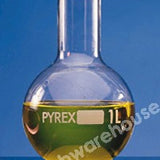 FLASK PYREX GLASS FLAT BOTTOM WIDE NECK 250ML