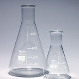 ERLENMEYER FLASK PYREX GLASS N/NECK GRADUATED 50ML