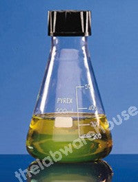 ERLENMEYER FLASK PYREX GLASS S/CAP SIZE 22 GRADUATED 50ML